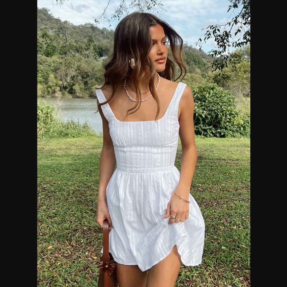 Princess Polly Dresses & Skirts - Princess Polly Lorinda White A-line Mini Dress 4